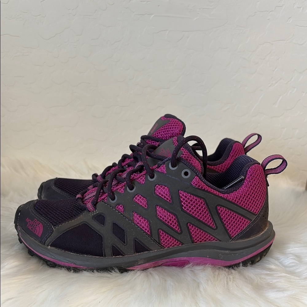 The North Face Women's Pink and Black Trail Shoes. 7.5